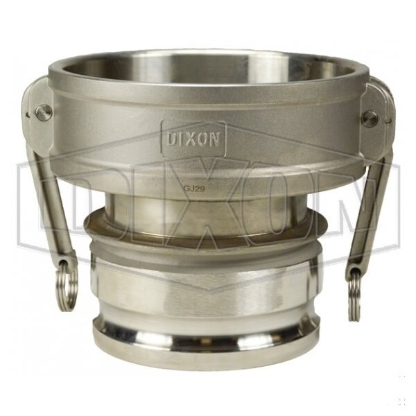 Dixon Type DA Cam and Groove Reducing Coupler, 1 x 2 in Nominal, Coupler x Adapter End Style, 316 SS 2010-DA-SS - main